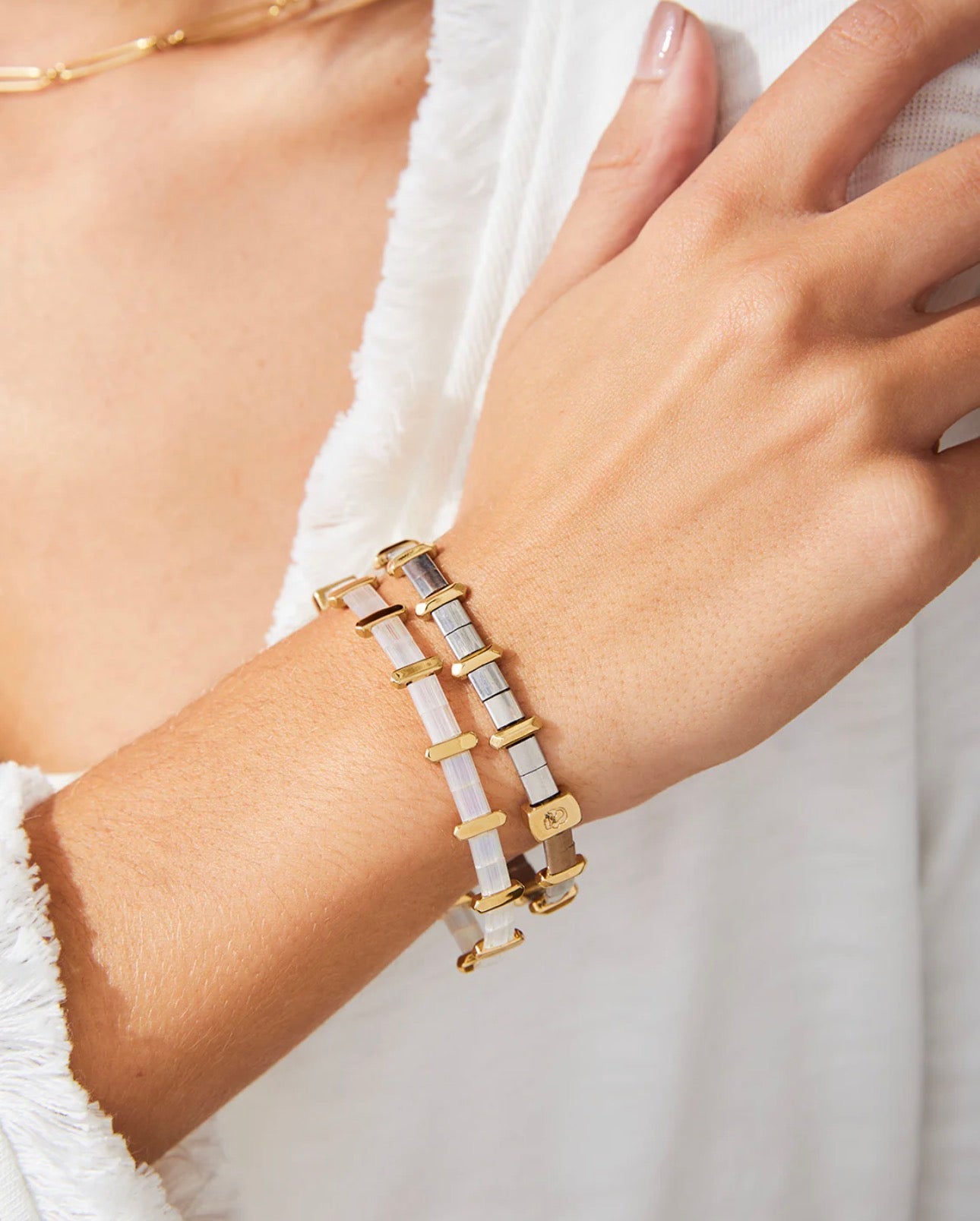 Kerra Stretch Bracelet Pearlescent