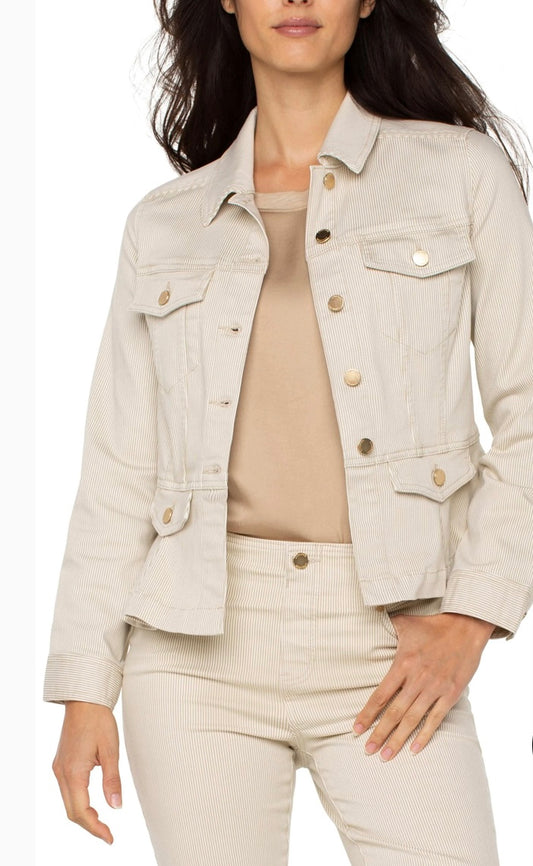 Peplum Denim Jacket by Liverpool