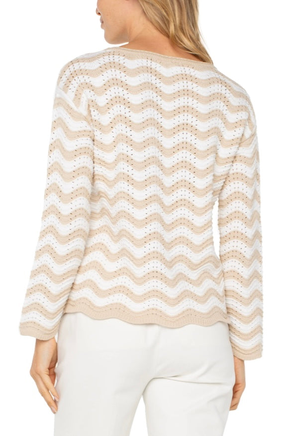 Long Sleeve Boatneck Sweater by Liverpool