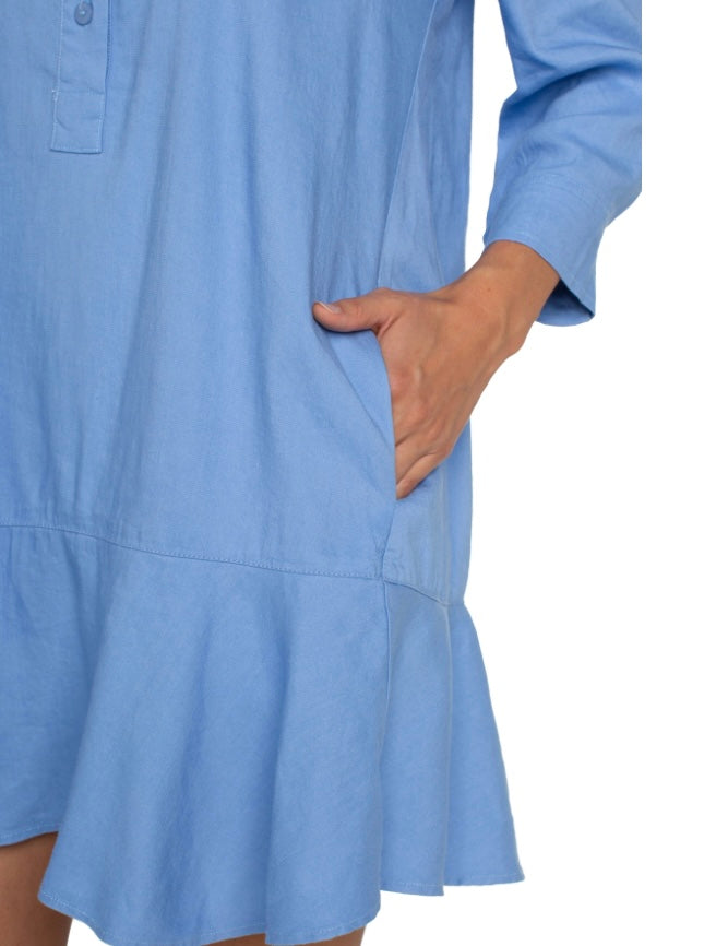 Shirt Dress with Flounce Hem by Liverpool