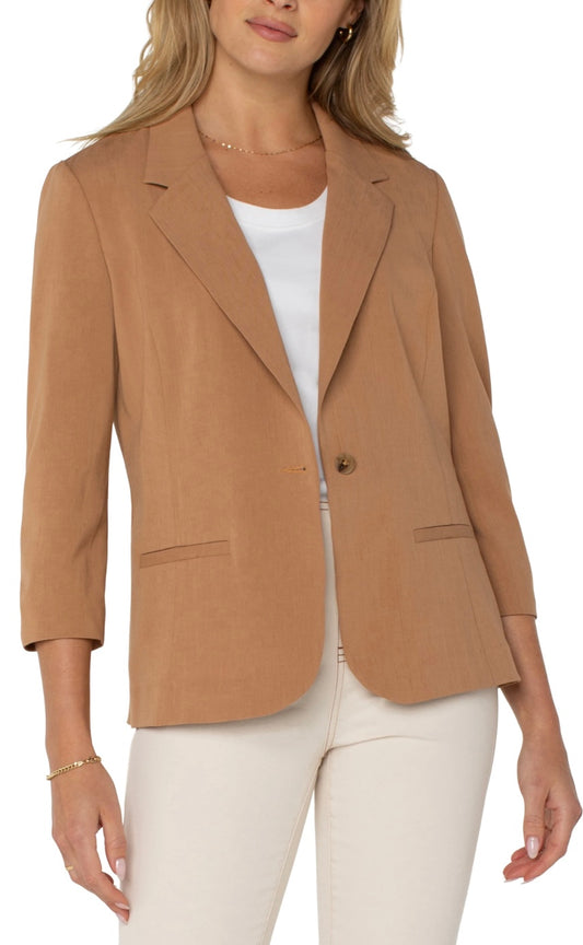 Fitted Blazer with Ruched Sleeves by Liverpool