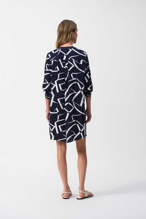 Geometric Print Straight Dress by Joseph Ribkoff