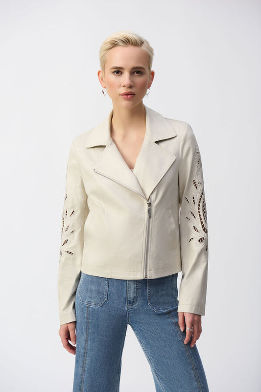 Moonstone Zipper Closure Casual Jacket by Joseph Ribkoff