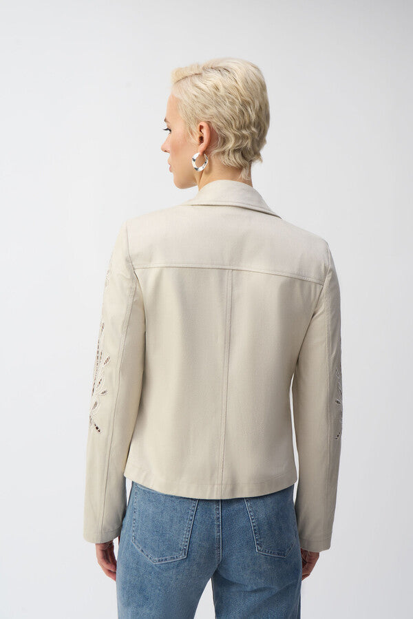 Moonstone Zipper Closure Casual Jacket by Joseph Ribkoff