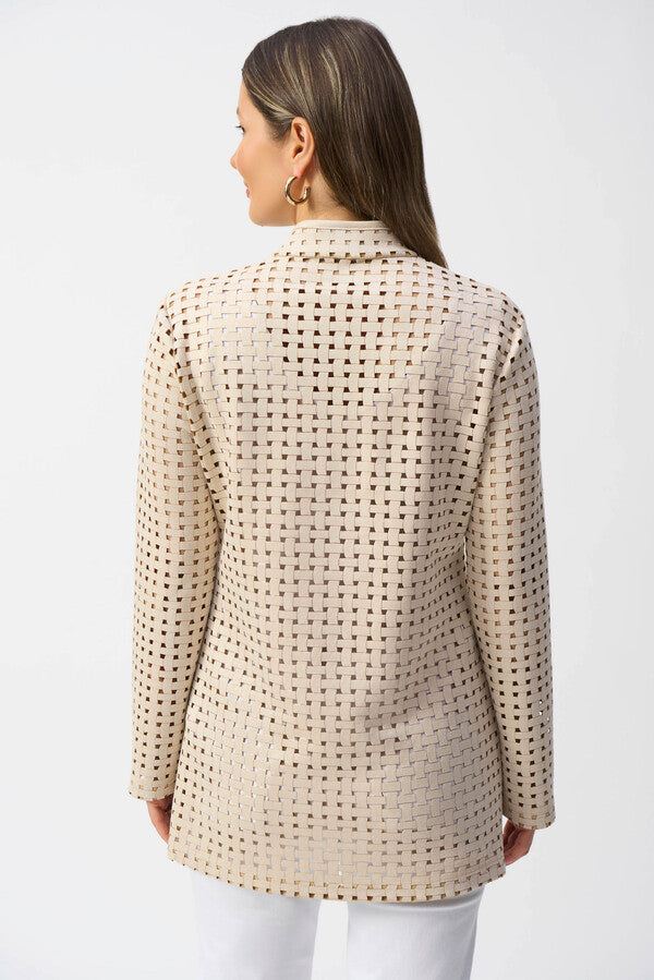 Laser Cut Suede Cover Up by Joseph Ribkoff