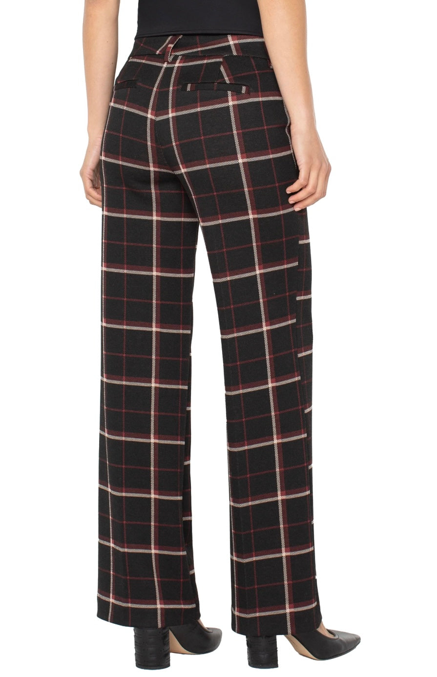 Kelsey Trousers in Black Red Tattersall Plaid by Liverpool