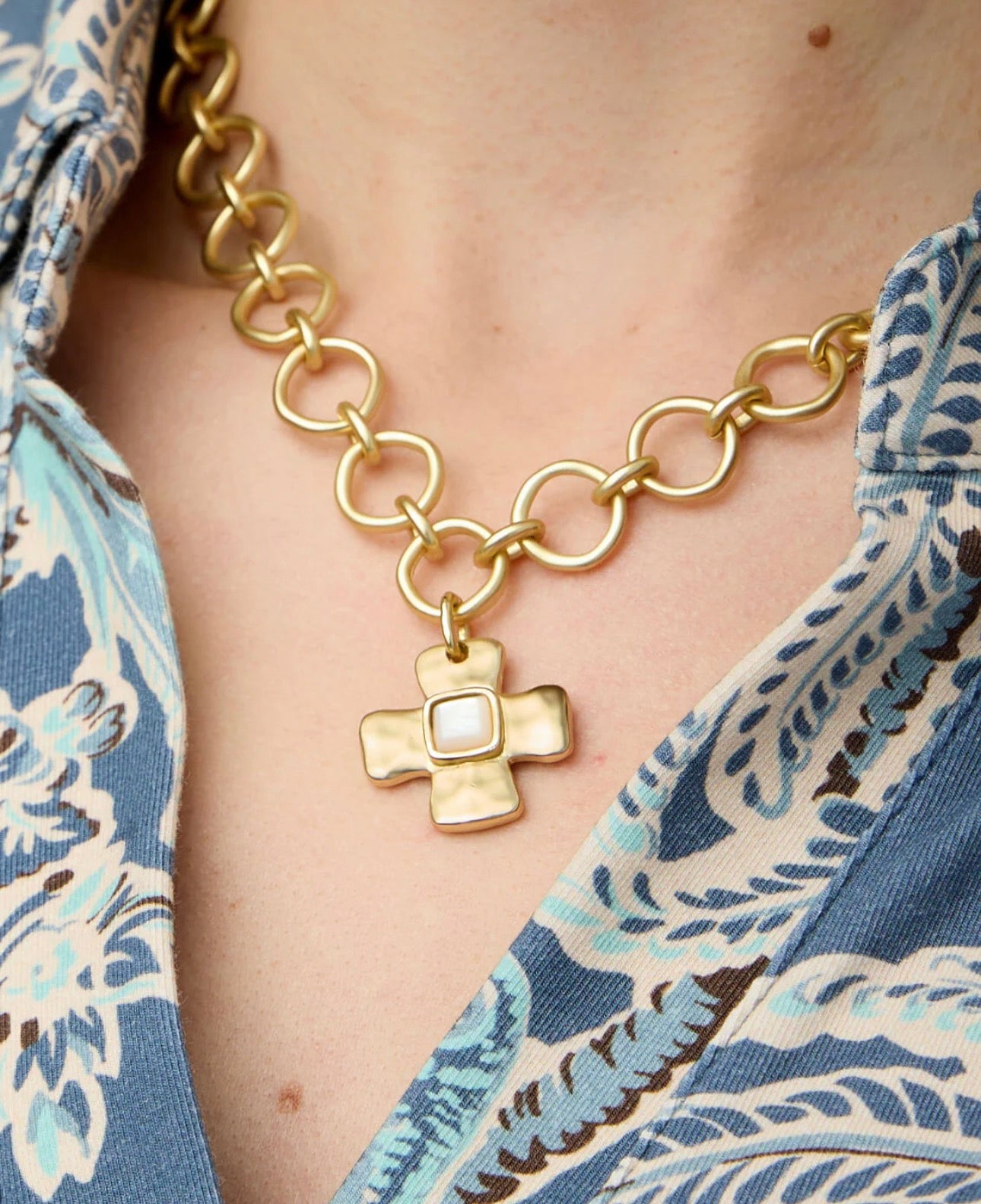 Affirmation Necklace 18" Mother-of-Pearl