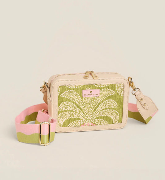Faye Crossbody Castillo Green Palms