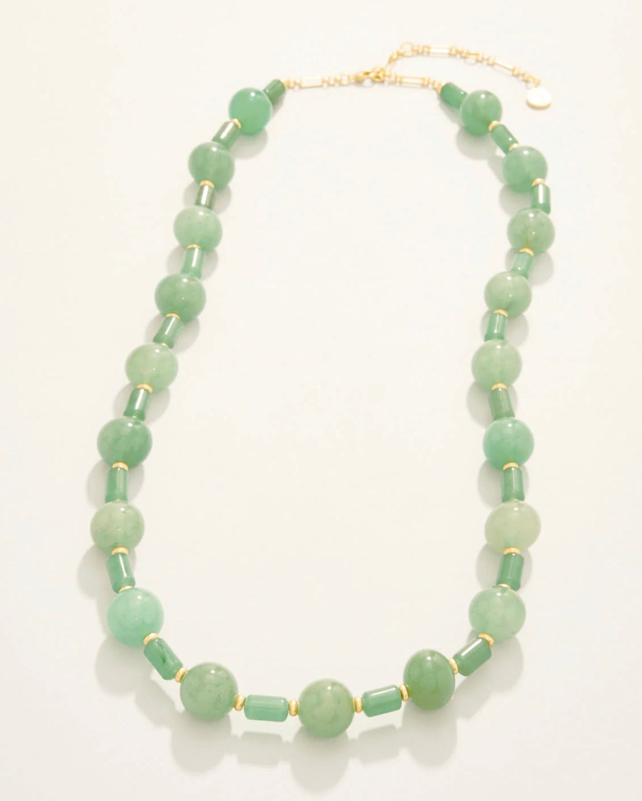 Castillo Beaded Necklace 24" Green Aventurine
