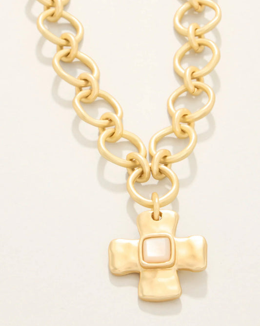 Affirmation Necklace 18" Mother-of-Pearl