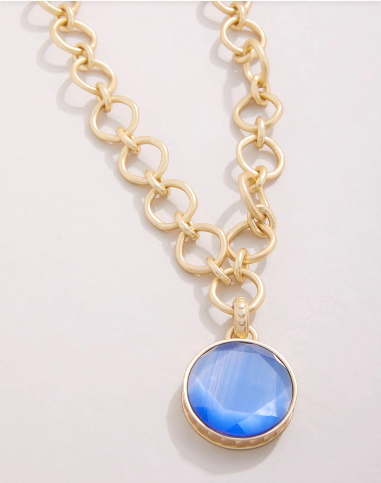 Naia Chunky Necklace 20" Optic Blue