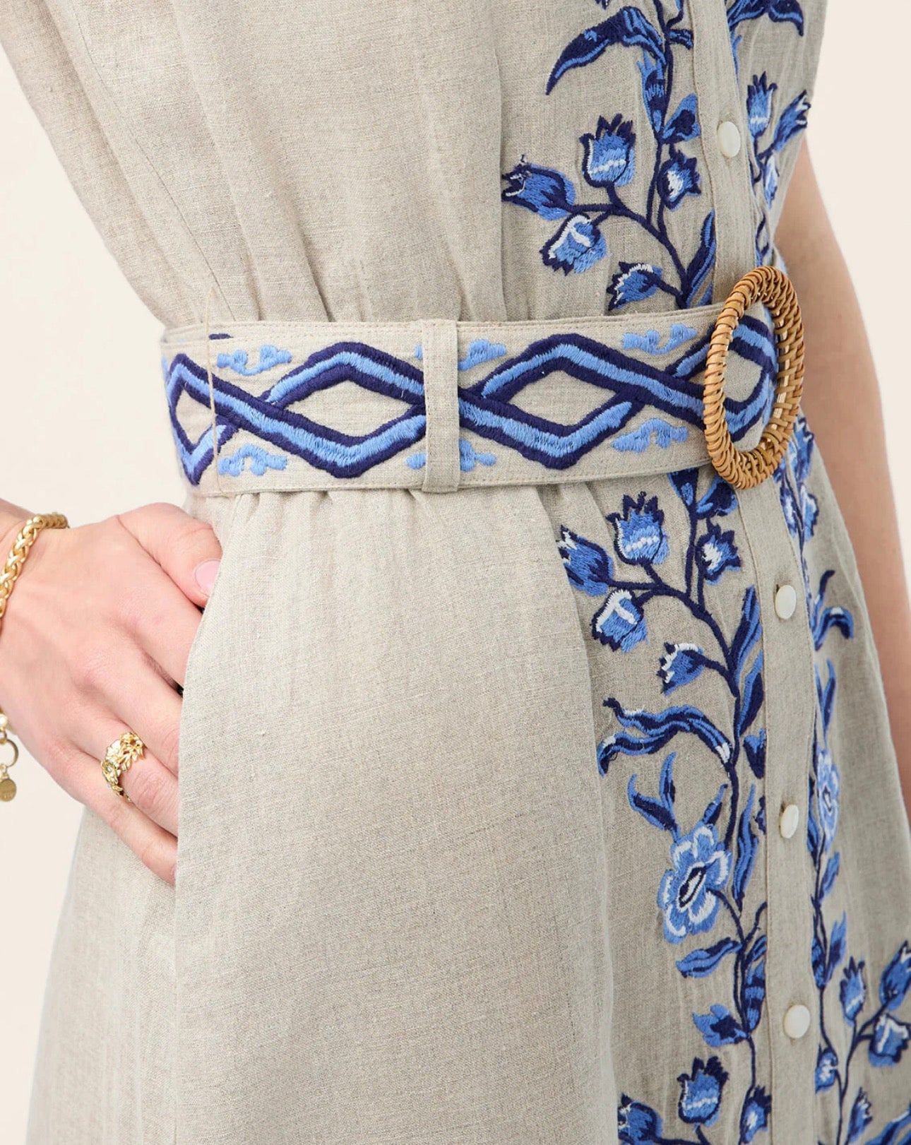 Janine Midi Dress Flax