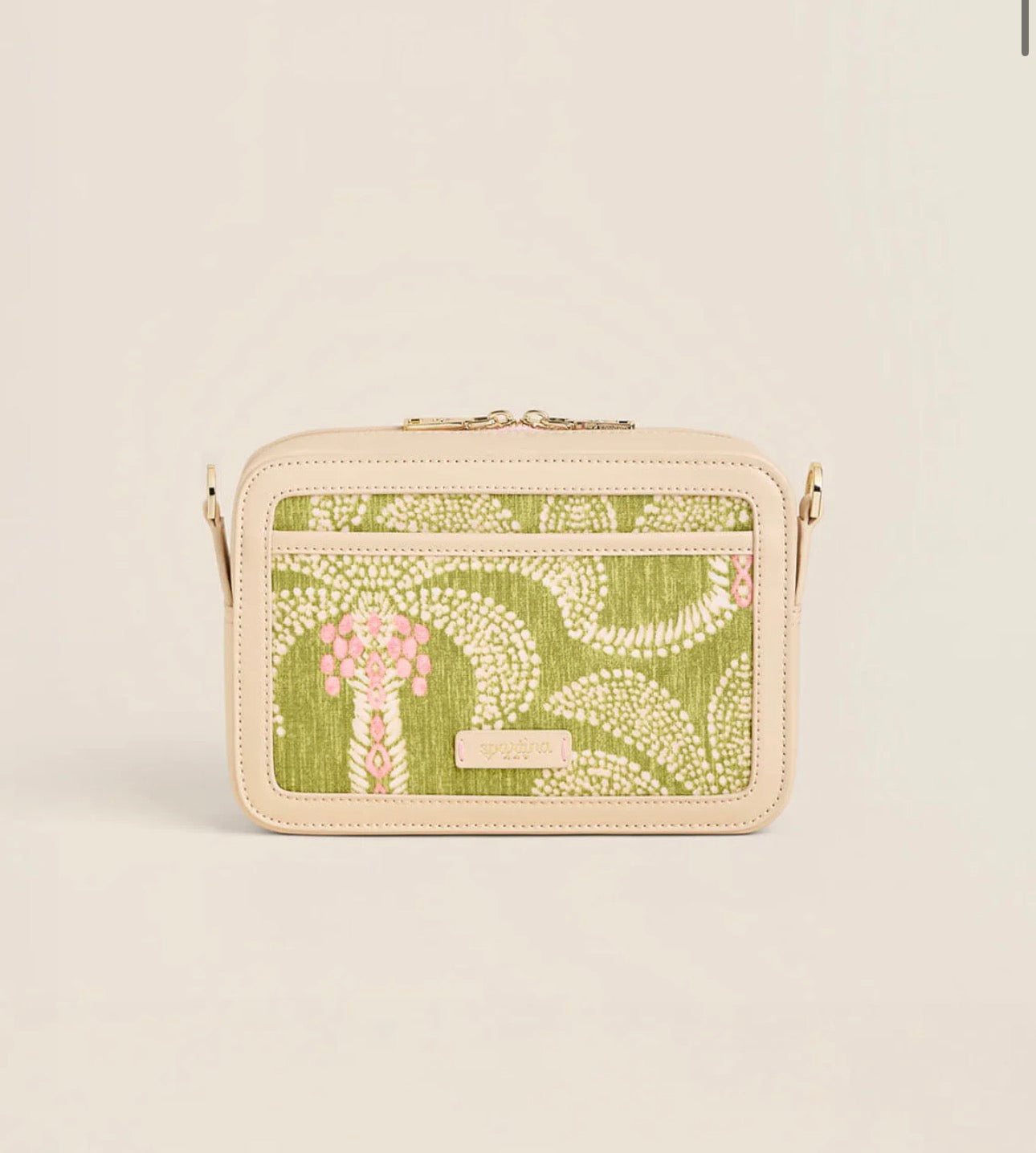 Faye Crossbody Castillo Green Palms