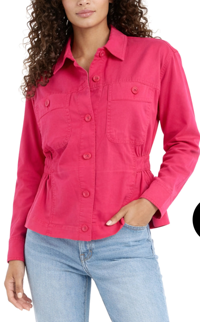 Relaxed Shacket in Diva Pink