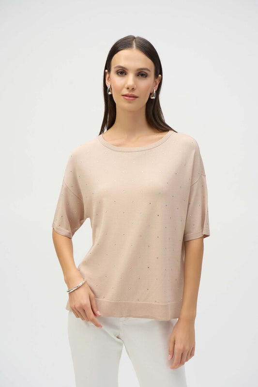 Jewel Embellished Pullover Sweater by Joseph Ribkoff